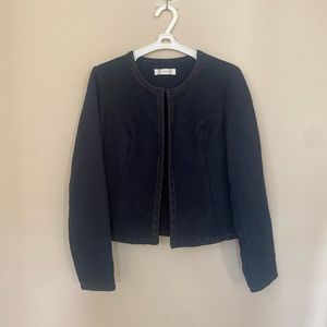 Floral detail Navy Blue Jacket